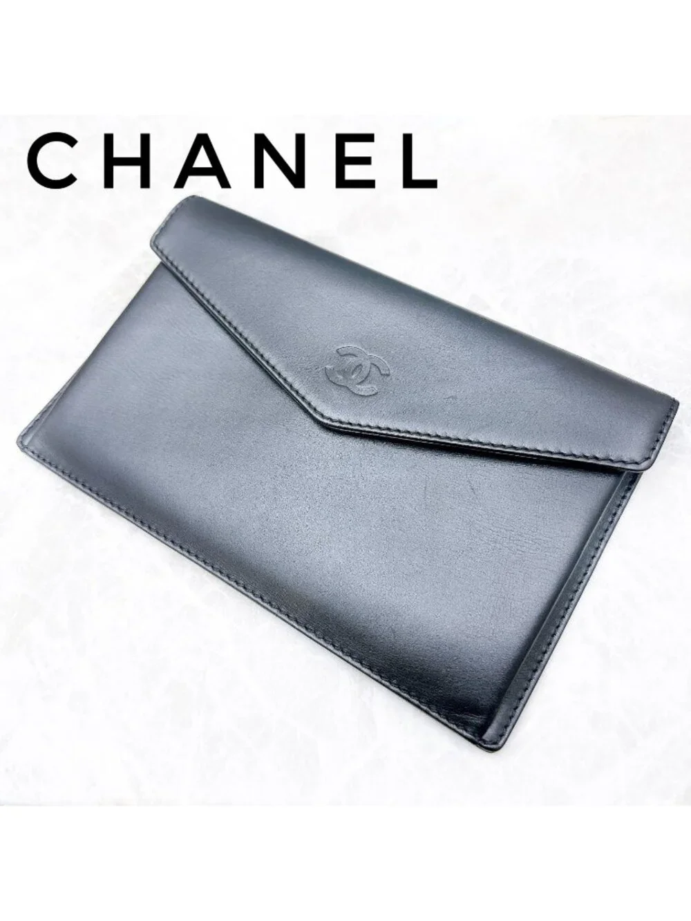 Chanel Wallet Lambskin Black Simple